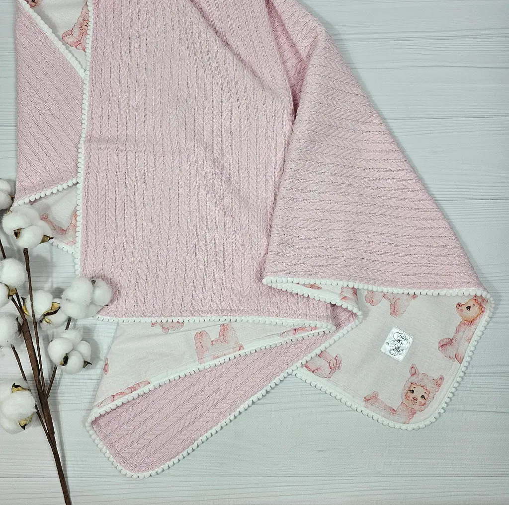 Набір для немовлят з пледом та комфортером a.l.babybox Альпака - фото 2