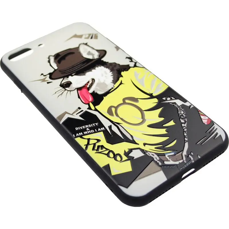 Чохол-накладка PUZOO TPU Case with UV Printing Hip Hop iPhone 7 Plus /8 Plus RAP Alaskan Grey - фото 2
