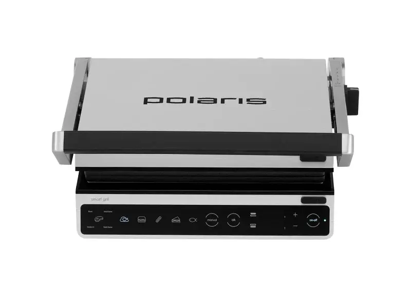 Електрогриль притискний Polaris PGP 7002 Optimal Temp Silver - фото 3