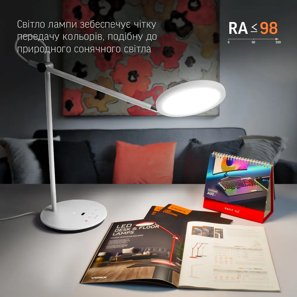 Настольная лампа Videx LED VL-TF15W 20W 4100K белая (VL-TF15W) - фото 10