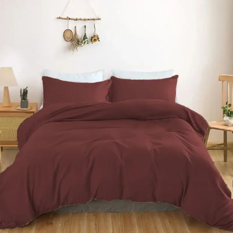Простирадло на гумці MirSon Satin Light Pro 10-021 Brick red 80x160 см темно-червоне (2200011025285) - фото 2