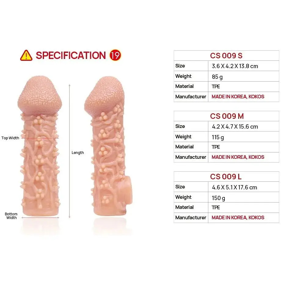Насадка на член Kokos Cock Sleeve CS 009 M - фото 7