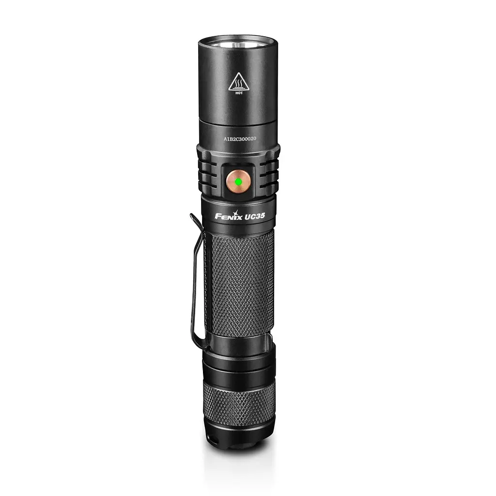 Ручной тактический фонарик Fenix UC35 V20 CREE XP-L HI V3 1000лм (Черный) - фото 2