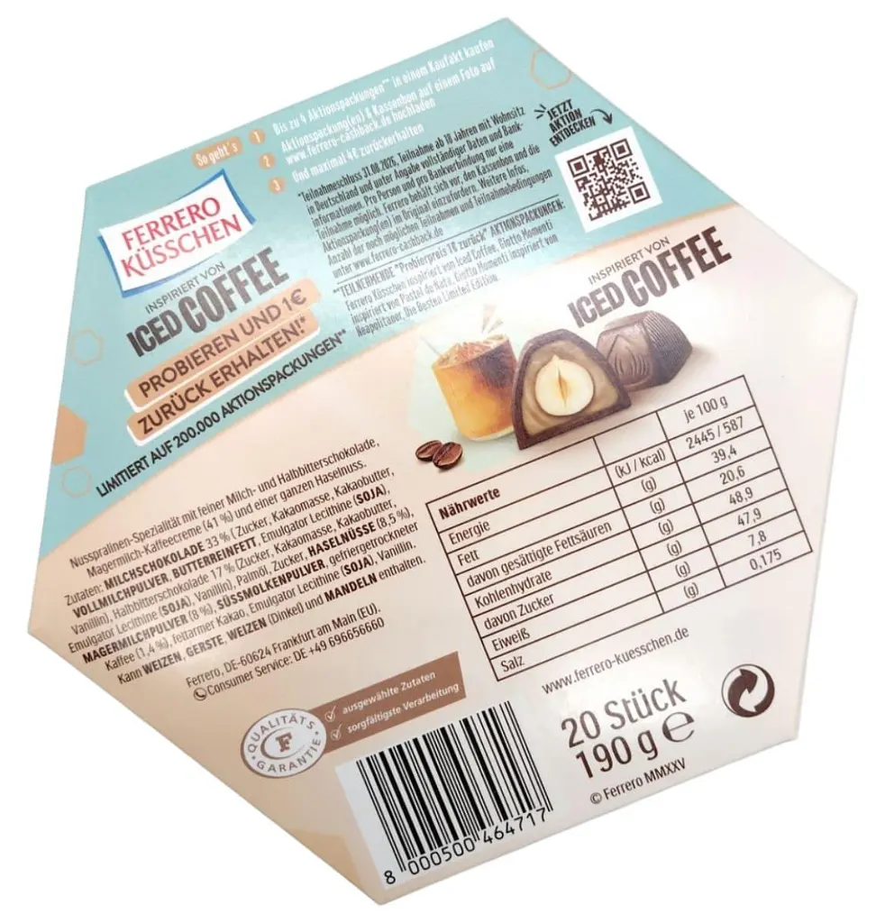 Шоколадні цукерки Ferrero Küsschen Iced Coffee 190г - фото 7