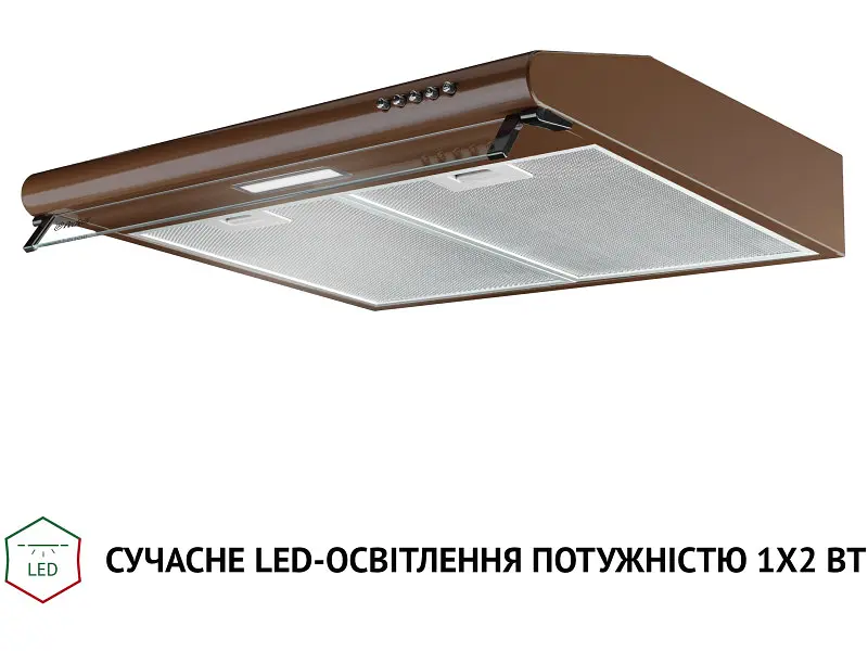 Витяжка Perfelli PL 6144 DARK BR LED - фото 11