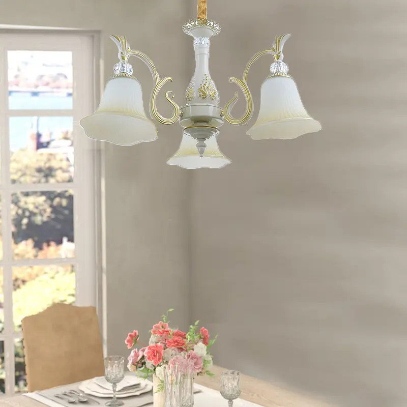 Люстра подвесная Brille прованс E27 60W WH (BKL-685S/3) - фото 4