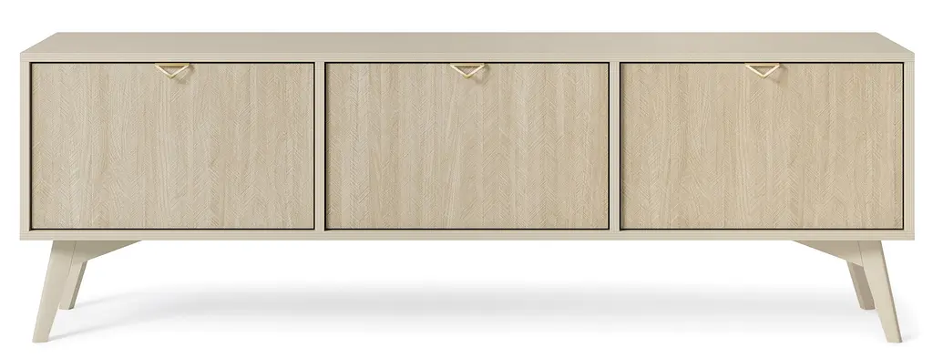 Тумба под ТВ Perfect Home Форест / Forest RTV158 3-дверная Беж песочный/пихта сканди (PFH-091479) - фото 4