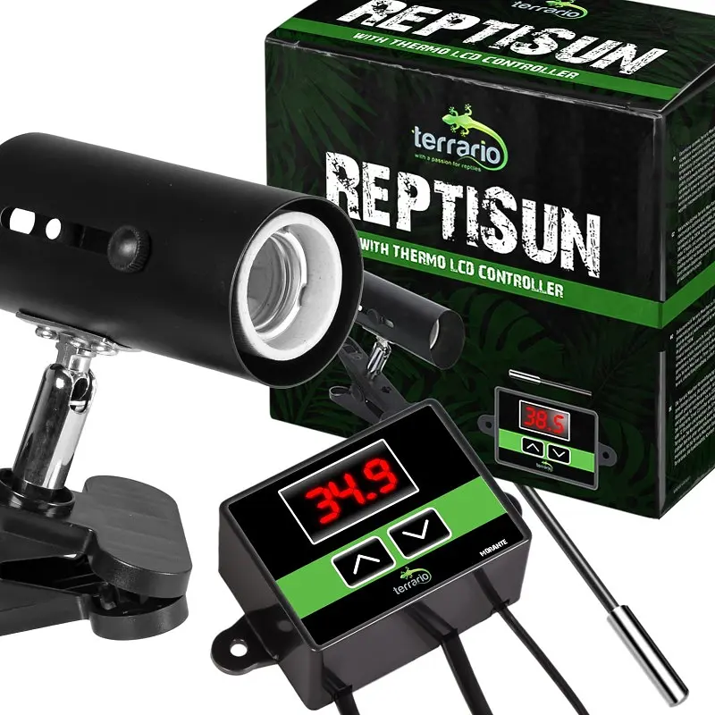Світильник з затискної ручкою і термостатом ReptiSun Temperature Control 200W - фото 6
