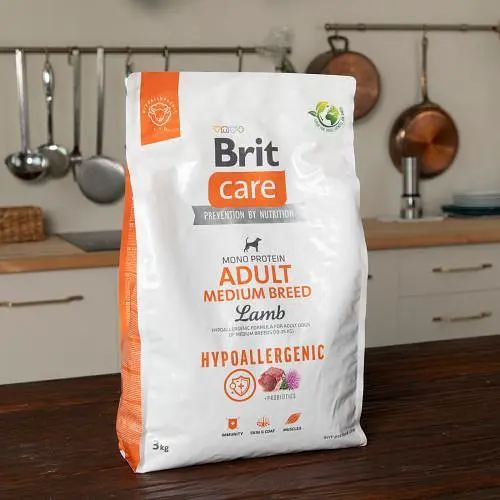 Сухий корм Brit Care Dog Hypoallergenic Adult Medium Breed для собак середніх порід, гіпоалергенний з ягням, 3 кг - фото 8