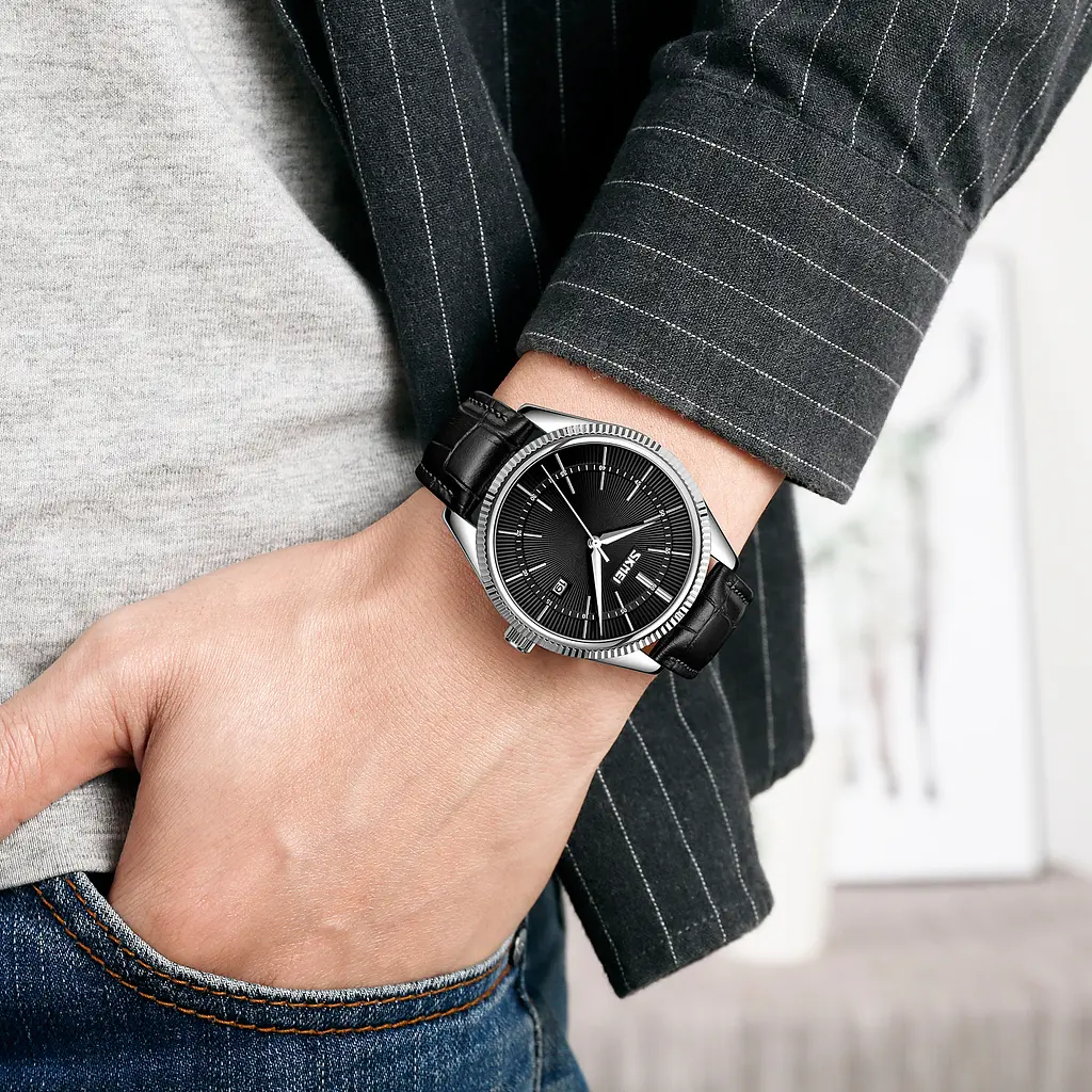 Наручний годинник чоловічий 9298SIBKBK Silver Black-Black Skmei acs0029786 - фото 3