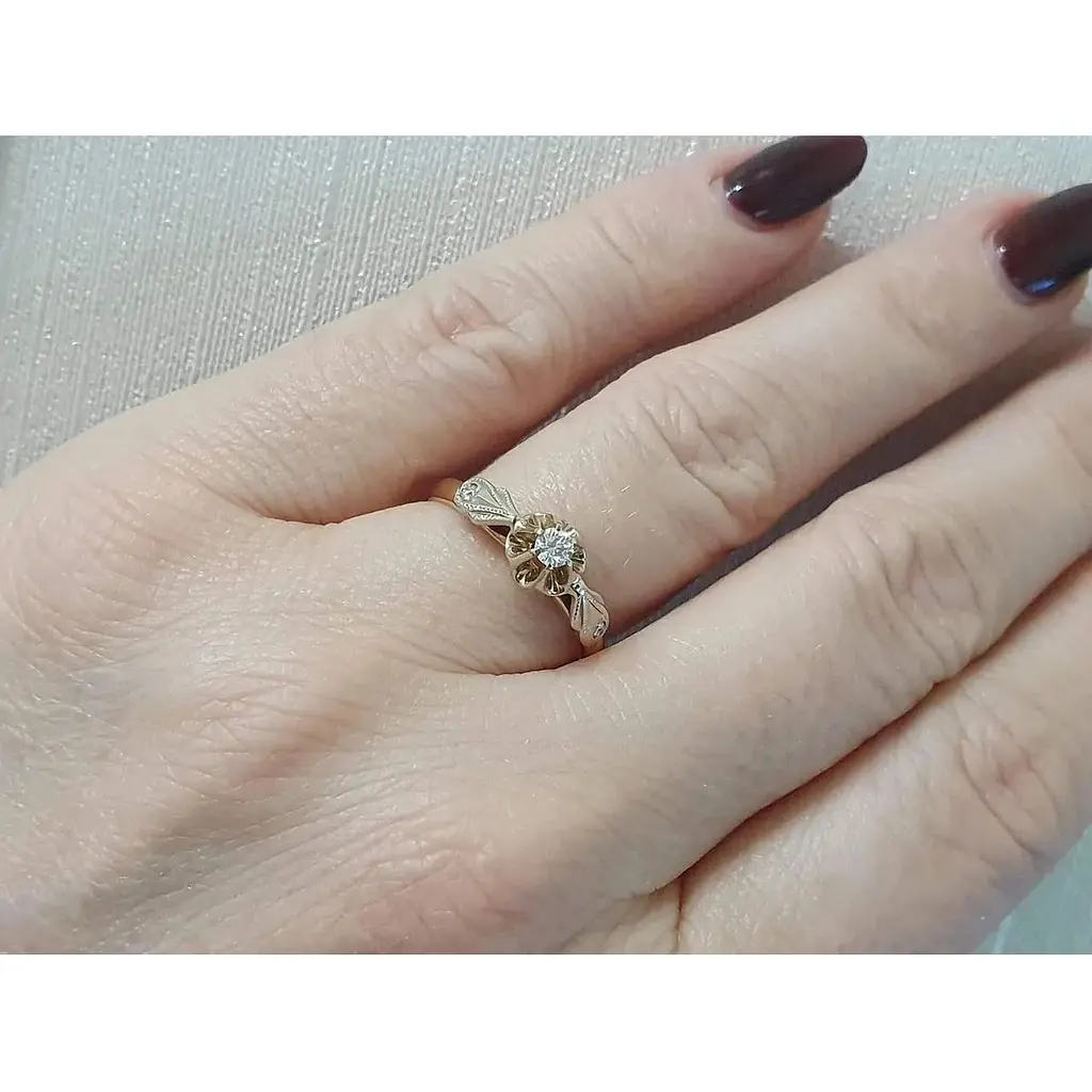 Золоте кільце Гаразд з діамантами. 302007 18 - фото 2