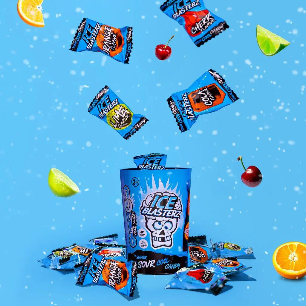 Кислі цукерки Brain Blasterz Ice Blasterz Super Sour Cool 45г - фото 3
