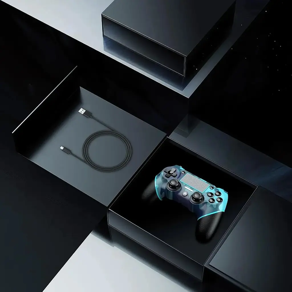 Бездротовий контролер JORREP для PS4 з функцією подвійної вібрації та звуку - фото 4