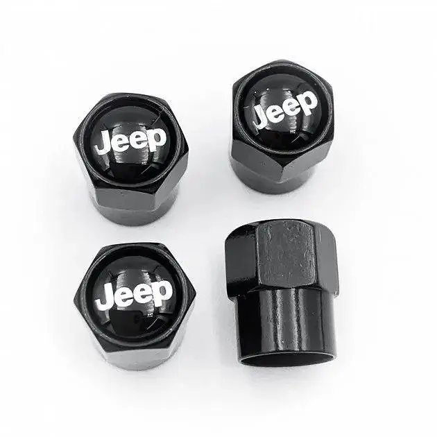 Ковпак вентиля колеса JEEP 4 шт Тюнінг Чорні - фото 2
