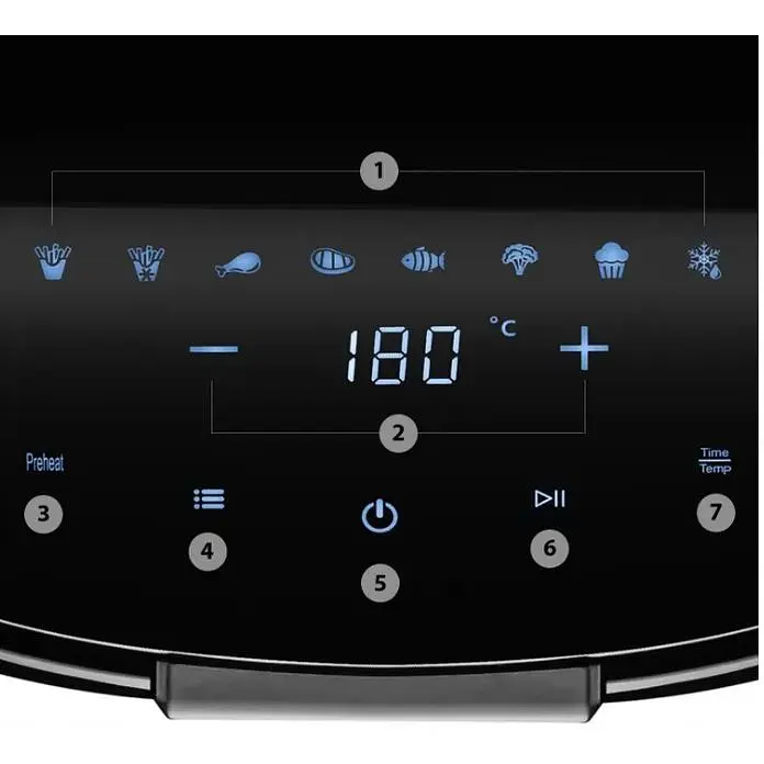 Аерофритюрниця Mozano AGD/FRY/01#SRE 1500 Вт 4 л 8 авто програм - фото 9