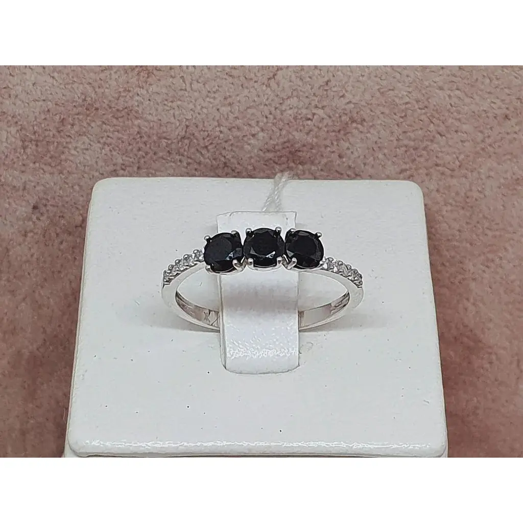 Срібне кільце Агні Стрімлайн з фіанітами. 1349/1Р-CZ 17 - фото 3