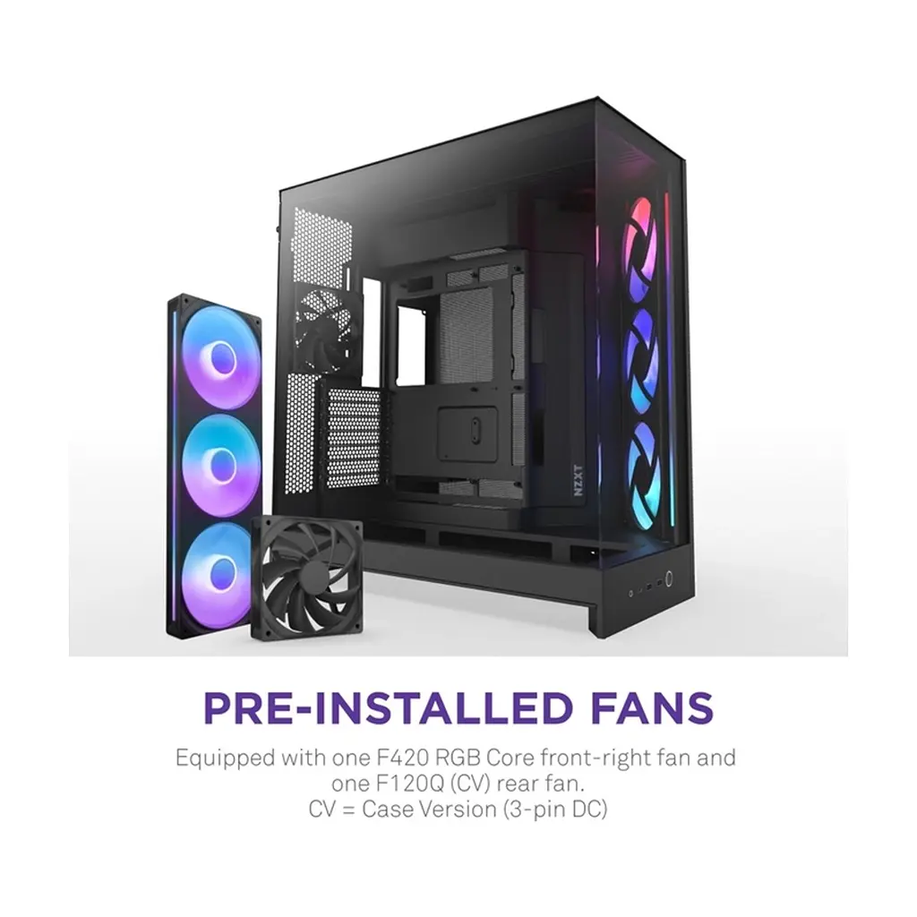 Корпус для ПК NZXT H9 Flow RGB Dual-Chamber All Black (CM-H92FB-R1) - фото 3