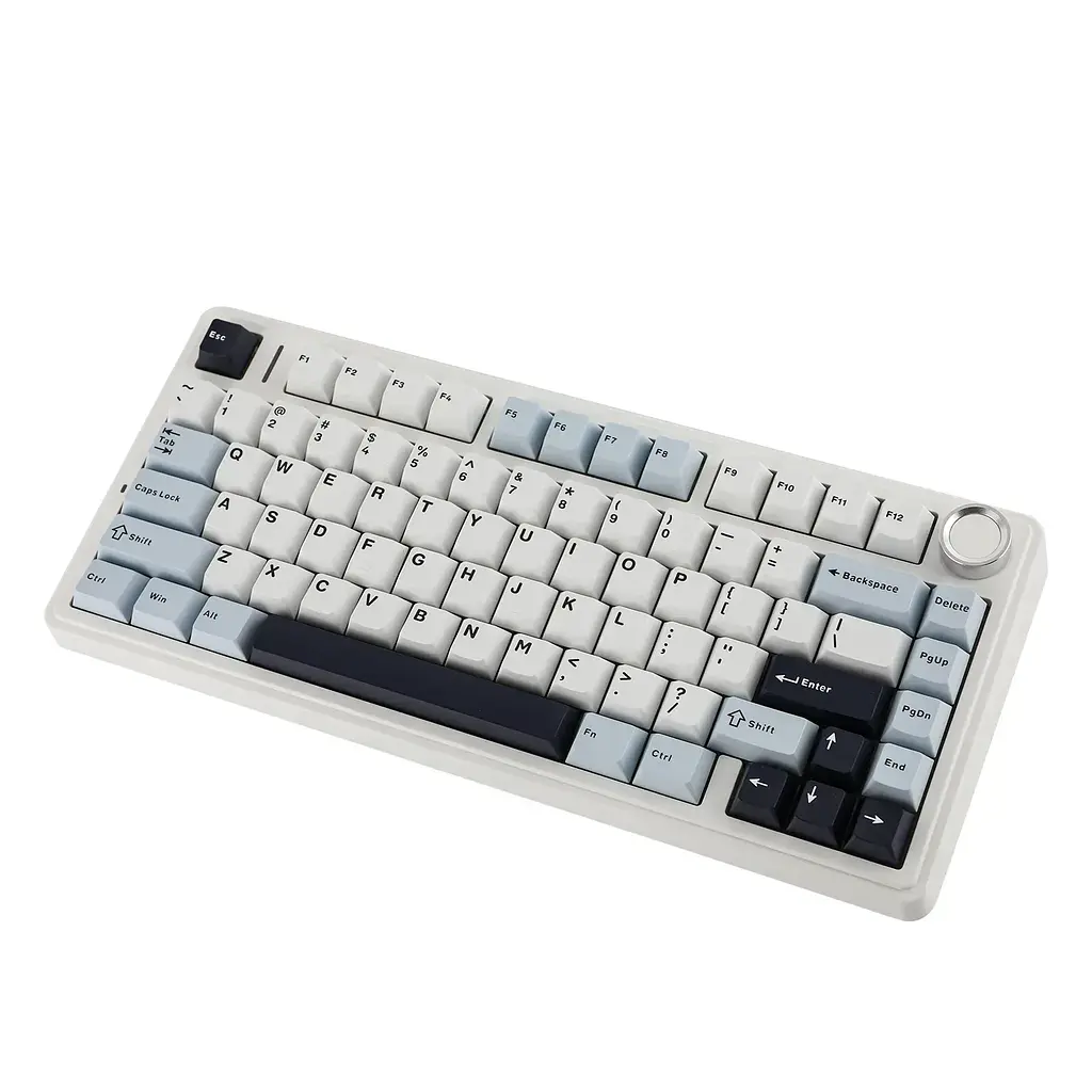Игровая механическая клавиатура AULA F75 / Три режима подключения / Leobog Axis Reaper Switch / White - фото 3