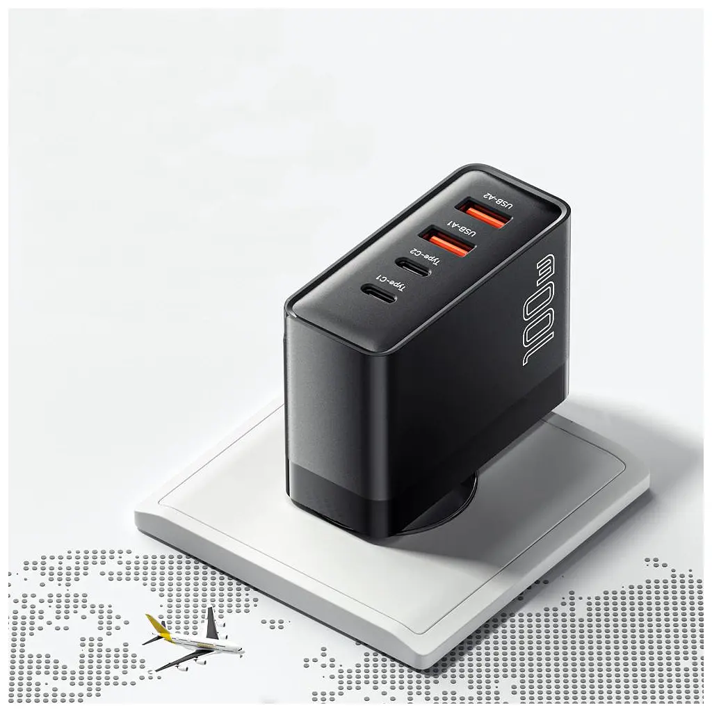 Зарядное устройство 2xUSB-C + 2xUSB 100W Essager (ECT2CA-QYB01-Z) - фото 10