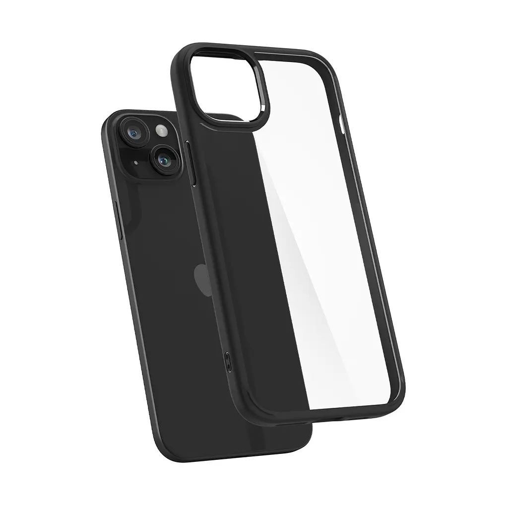 Чехол Spigen Ultra Hybrid для iPhone 15 Plus Matte Black (ACS06657) + защитное стекло - фото 5