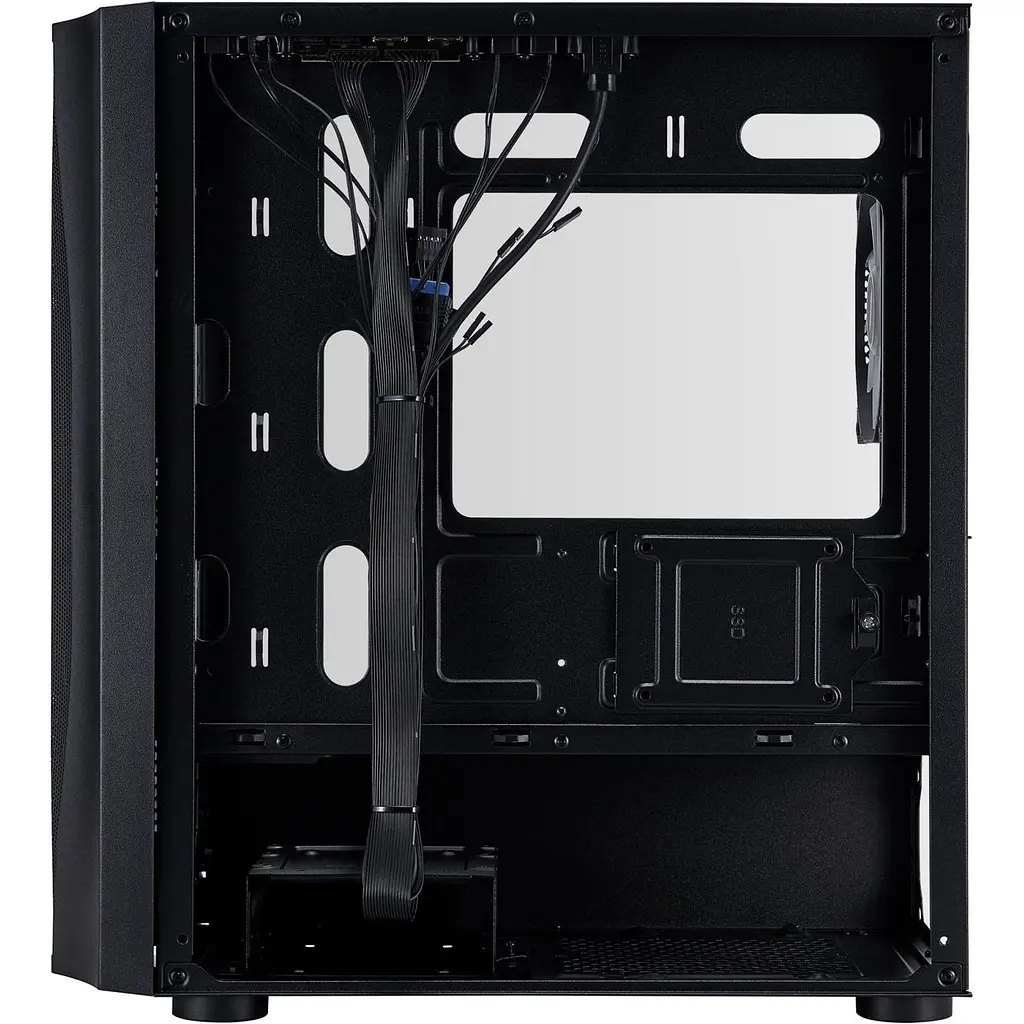 Корпус 1stPlayer X3-M-BK-4F1 Black [149379] - фото 6