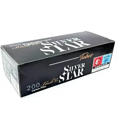 Гільзи для цигарок Silver Star Carbon Black Tube X-Long 24 мм 200 шт. - фото 2