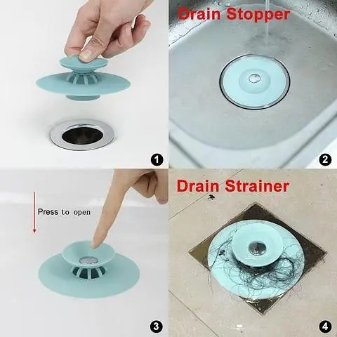 Сіточка в раковину "Flex Drain Stop, Фіолет" із силікону корка для кухонної мийки (роковини), клік клиць (ST) - фото 5