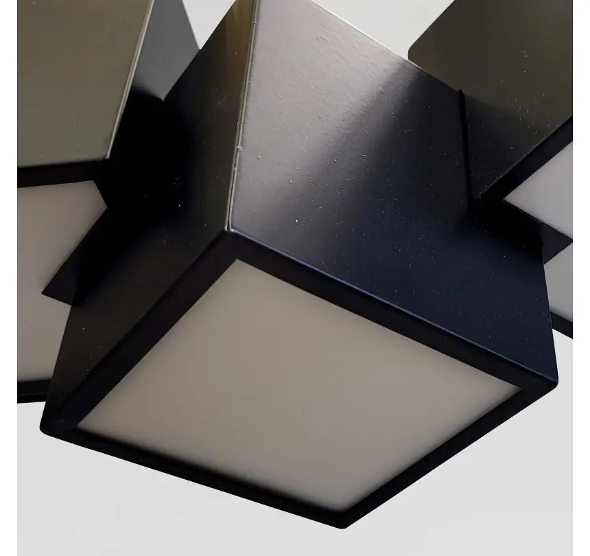 Підвісна LED-люстра Artlight BO2477/7BK із сімома кубічними плафонами, чорна, 44 Вт, від 13-20 м² - фото 4