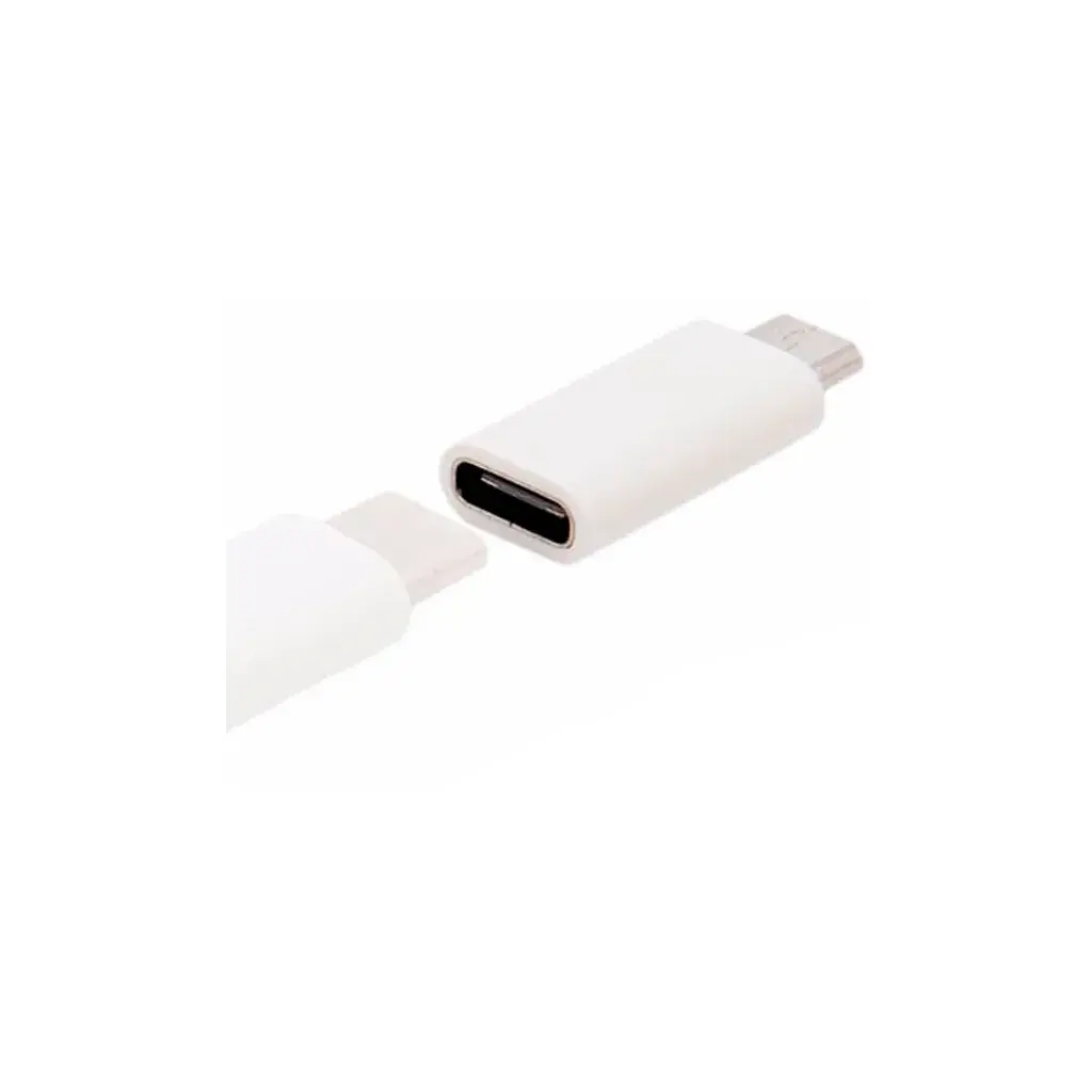 Перехідник Lapara Micro USB Male to USB 3.1 Type-C Female white (LA-MaleMicroUSB-TypeC-Female white) - фото 2