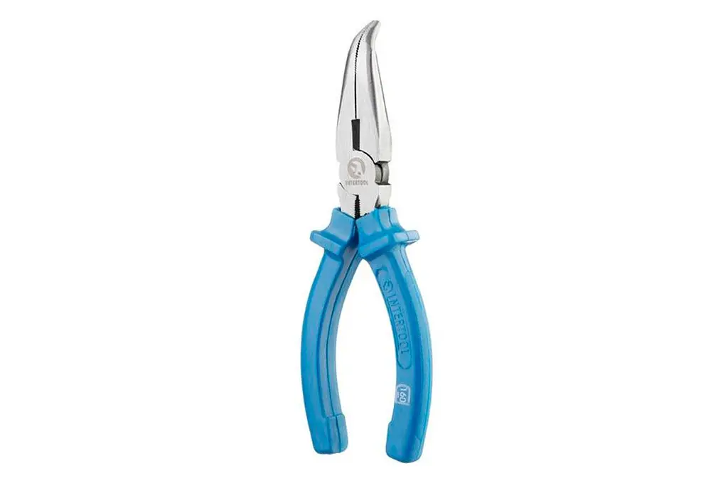 Длинногубцы изогнутые Intertool 160 мм American type HT-0124 - фото 2