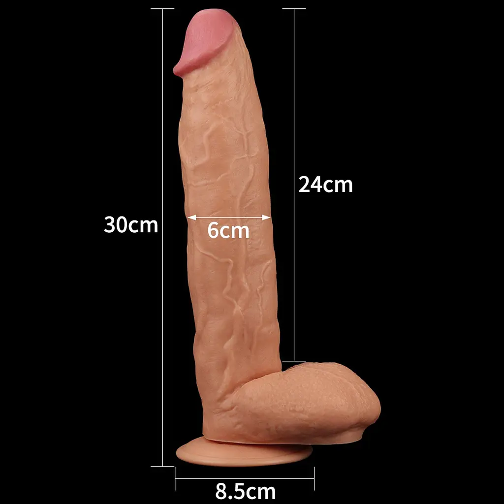Фалоімітатор Legendary King Sized Realistic 29.5 см тілесний - фото 9