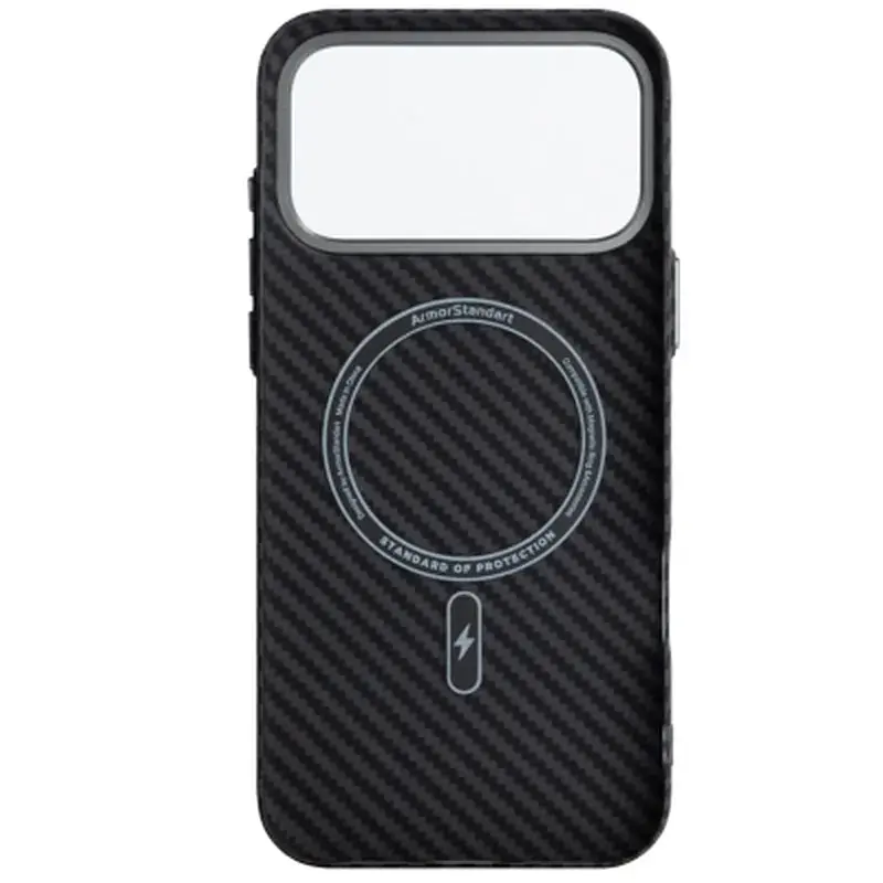 Чохол до мобільного телефона Armorstandart LikeCarbon2 MagCase Apple iPhone 17 Pro Max Carbon Black (ARM86259) - фото 2