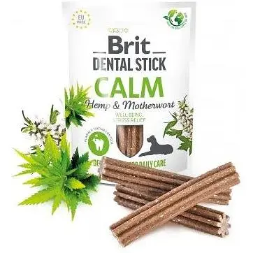 Ласощі для собак Brit Dental Stick Calm заспокійливі, коноплі та пустирник 7 шт. 251 г - фото 2