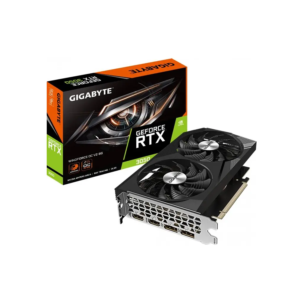 Відеокарта GIGABYTE GeForce RTX3050 8Gb WINDFORCE OC V2 (GV-N3050WF2OCV2-8GD) - фото 5