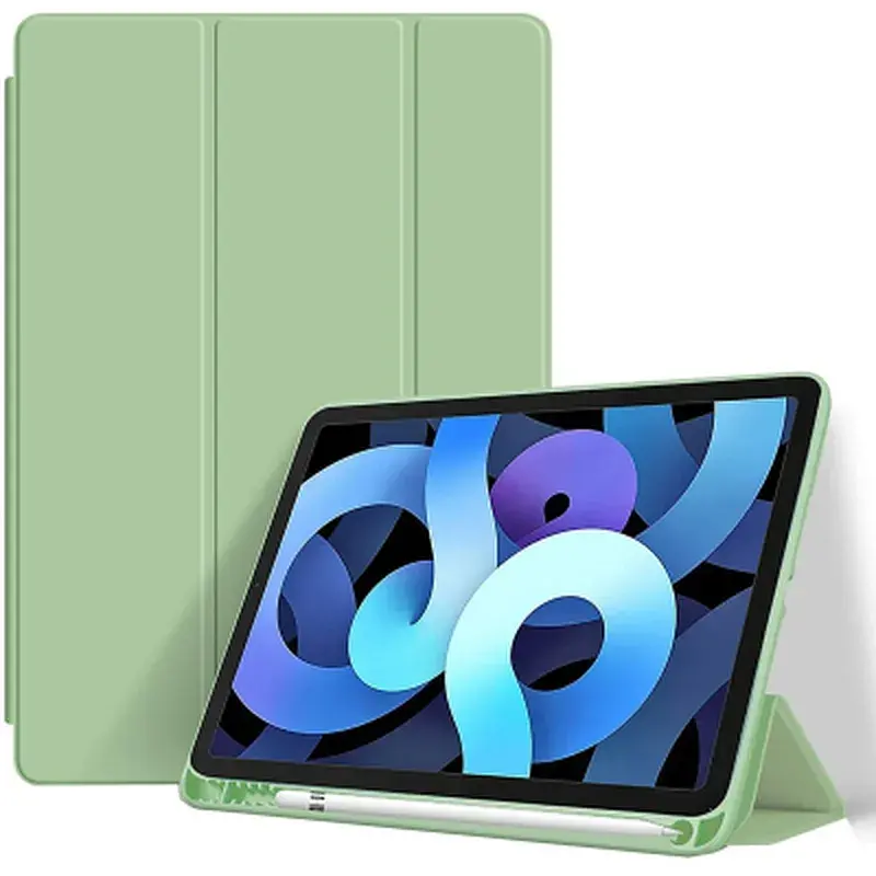 Чохол до планшета BeCover Tri Fold Soft TPU mount Apple Pencil Apple iPad 10.9" 2022/24/11" 2025 Light Green (708465) - фото 2