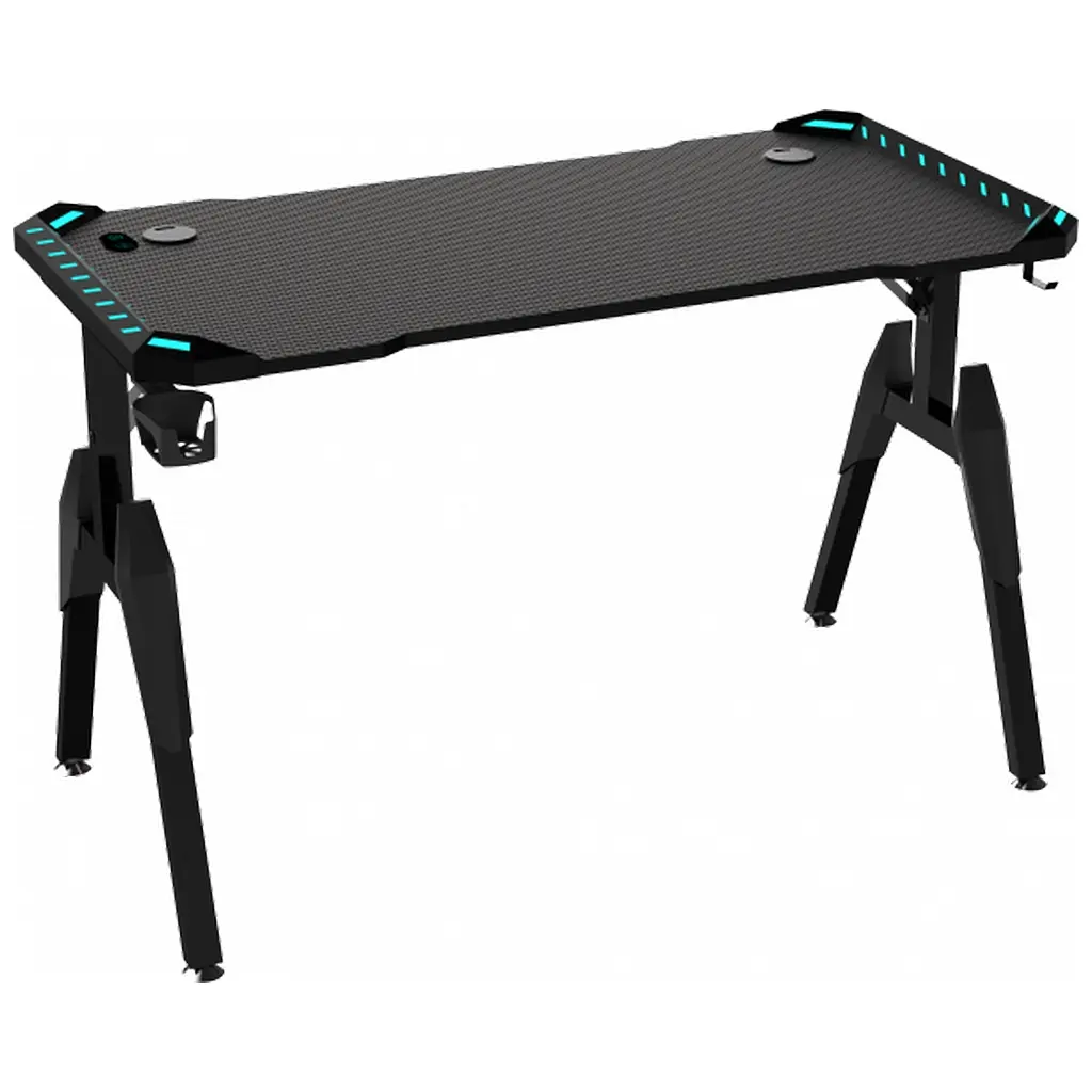 Комп'ютерний стіл GT Racer T-1444 (140x60x73) Black - фото 2