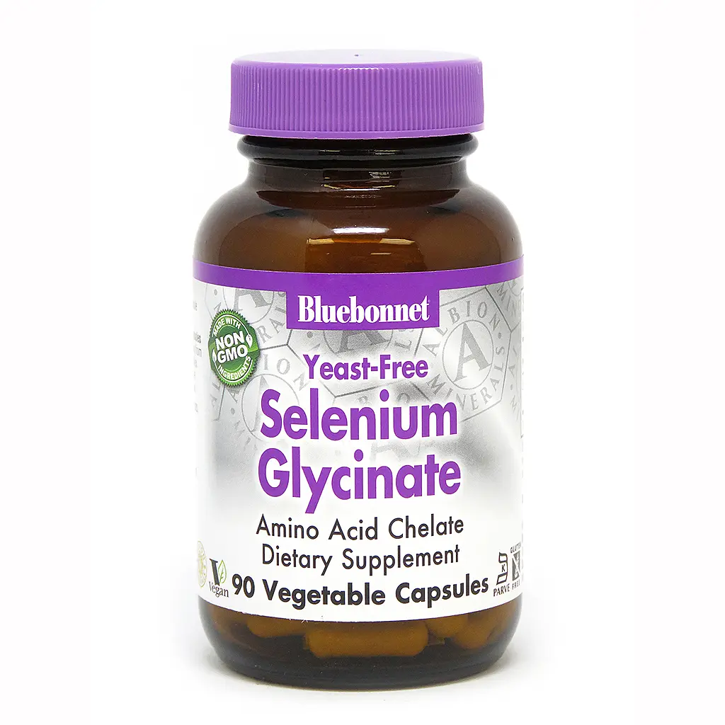 Вітаміни та мінерали Albion Yeast-Free Selenium Glycinate, 90 вегакапсул Bluebonnet Nutrition fit0017527
