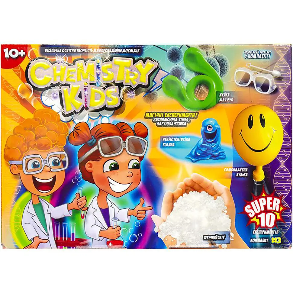 Набір для дослідів Chemistry Kids, російською/українською, Danko Toys - фото 4