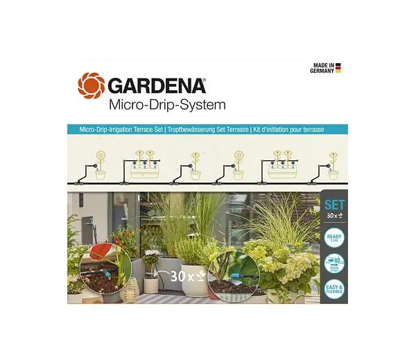 Комплект поливу Gardena Micro-Drip-System Terrace Set на 30 рослин (13400-20) - фото 2