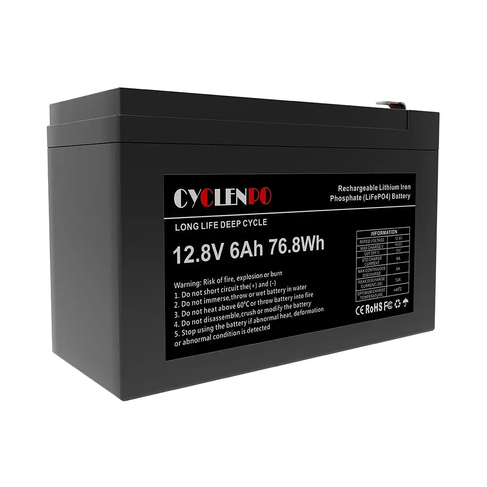 Акумуляторна батарея літій-залізо-фосфатна 12.8В 6Аг Cyclen 12.8V 6AH LiFePo4 (44-00079) - фото 4