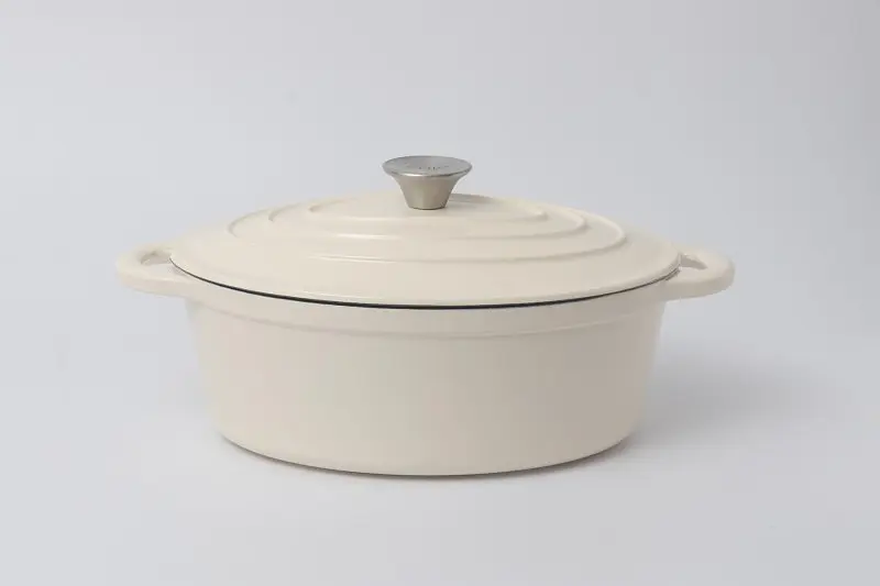 Каструля чавунна овальна Tierra кремова 30x23xсм 4,2л 830089 NOIS