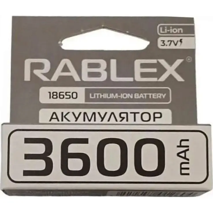 Літій-іонний акумулятор Rablex 18650 3600 mAh (Li-ion) 3.7 V Original - фото 3