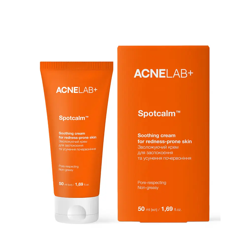 Зволожуючий крем для заспокоєння та усунення почервоніння Spotcalm Soothing cream for redness-prone skin ACNELAB+ 50 мл - фото 6