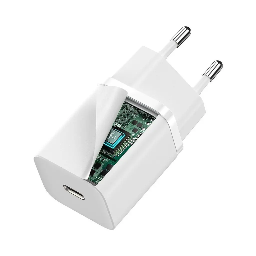 Блок питания адаптер Baseus Super Si 30 W 1 USB-C (CCSUP-J02) белый - фото 3