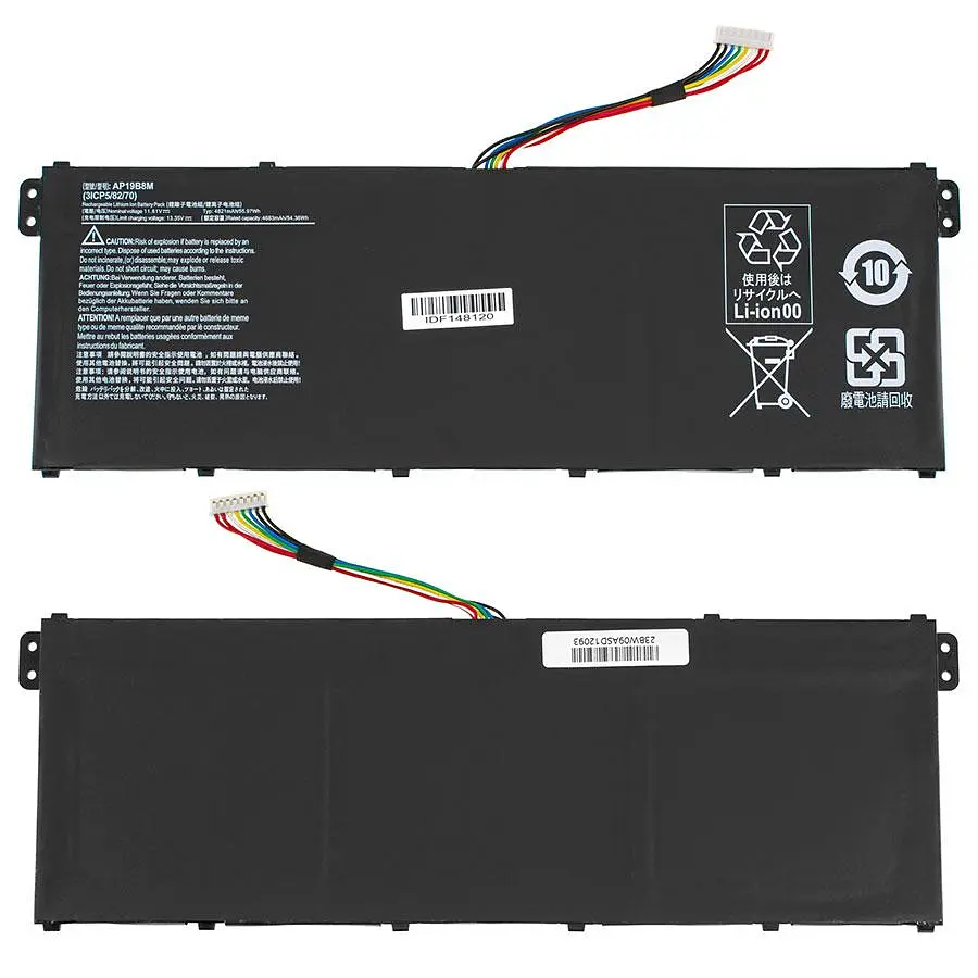 Батарея для ноутбука Acer AP19B8M (SF313-51N SF513-55N ConceptD 3 Pro CN315-72P) 11.61V 4821mAh 55.97Wh Чорний - фото 2