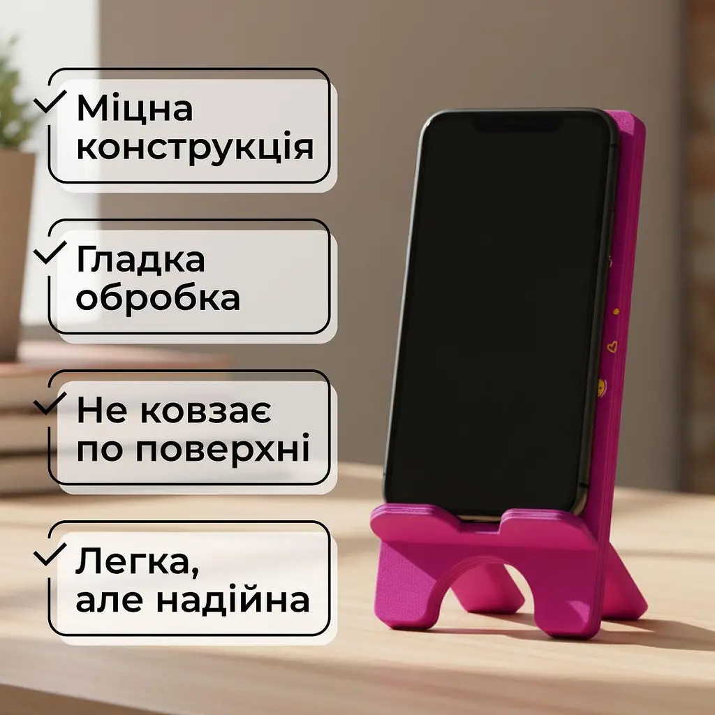 Підставка для телефону дерев’яна настільна Vladi Group «Coffee Better» (VG3001-09) - фото 5