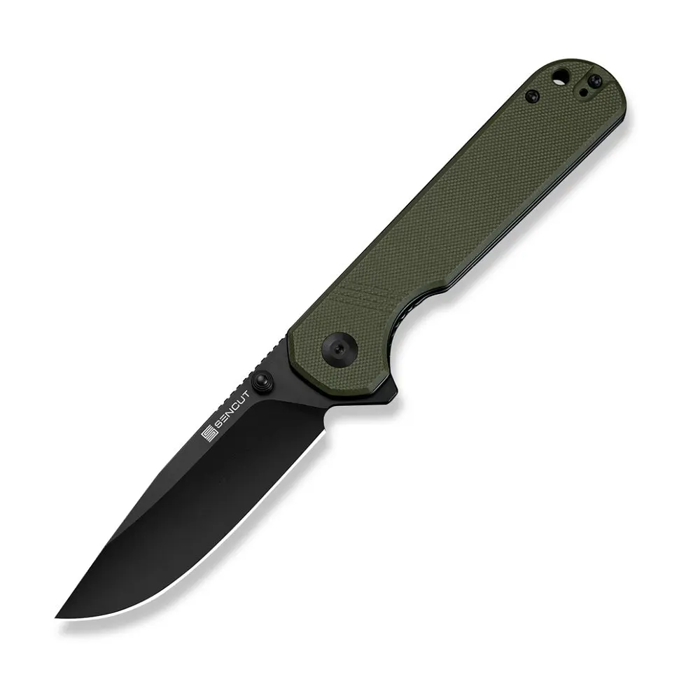 Ніж cкладний Sencut Aetheris S24095-2 зелений G10, чорне лезо - фото 2