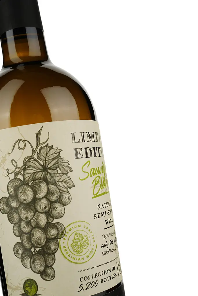 Вино Shabo Limited Edition Совіньйон Блан, біле, напівсолодке, 10,2%, 0,75 л - фото 2