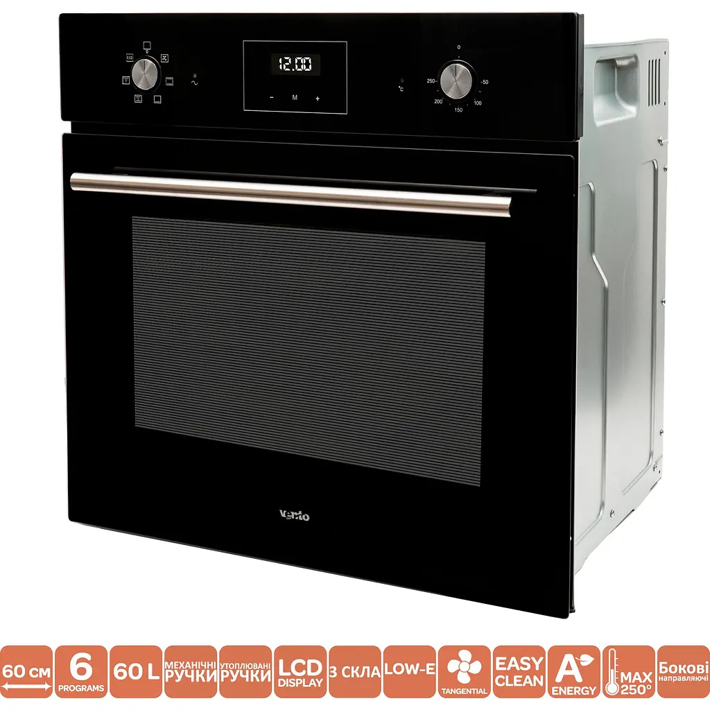 Духова шафа Ventolux EO60TC-6K BK - фото 3