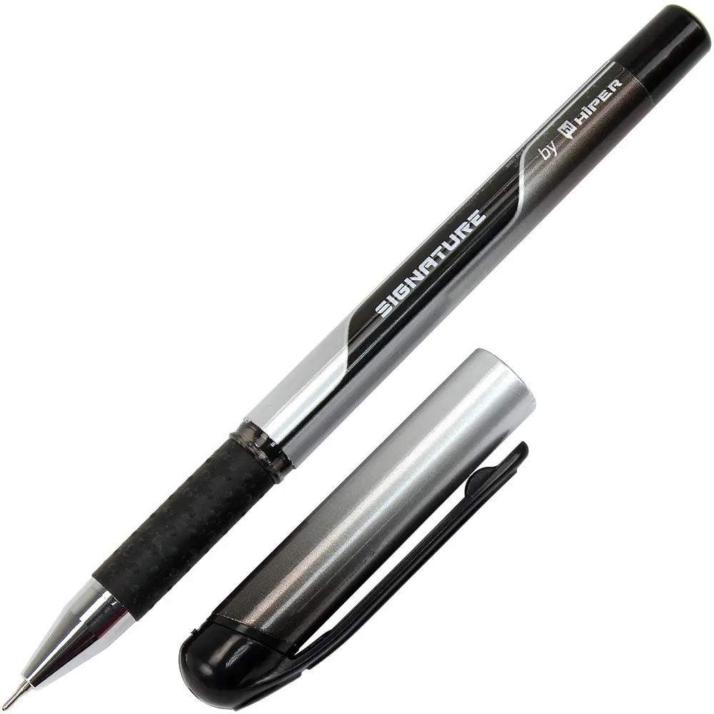 Ручка гелева Hiper Signature HG-105BK Hiper 0,6мм чорна - фото 2